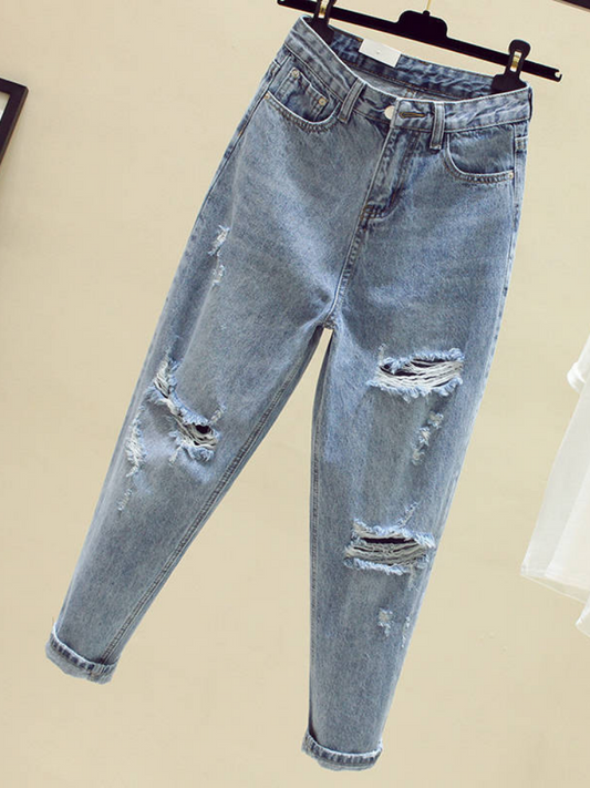Spring and summer new slim jeans
