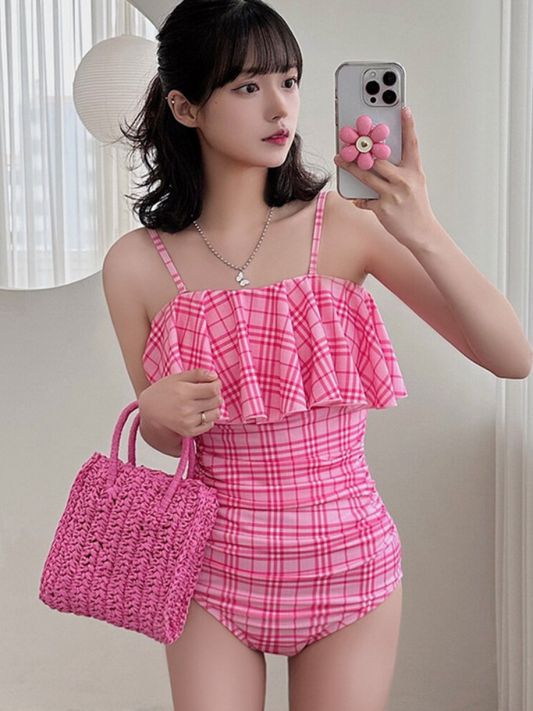 Korean conservative thermal spring one-piece swimsuit