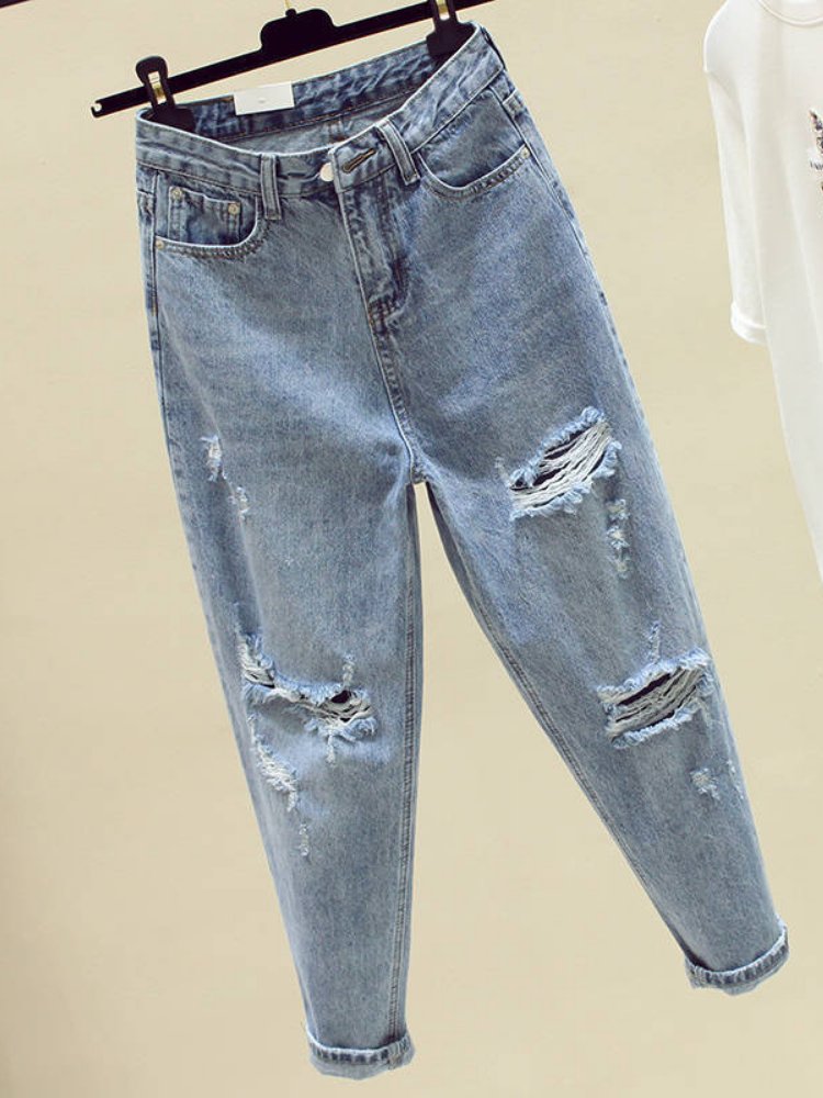 Spring and summer new slim jeans