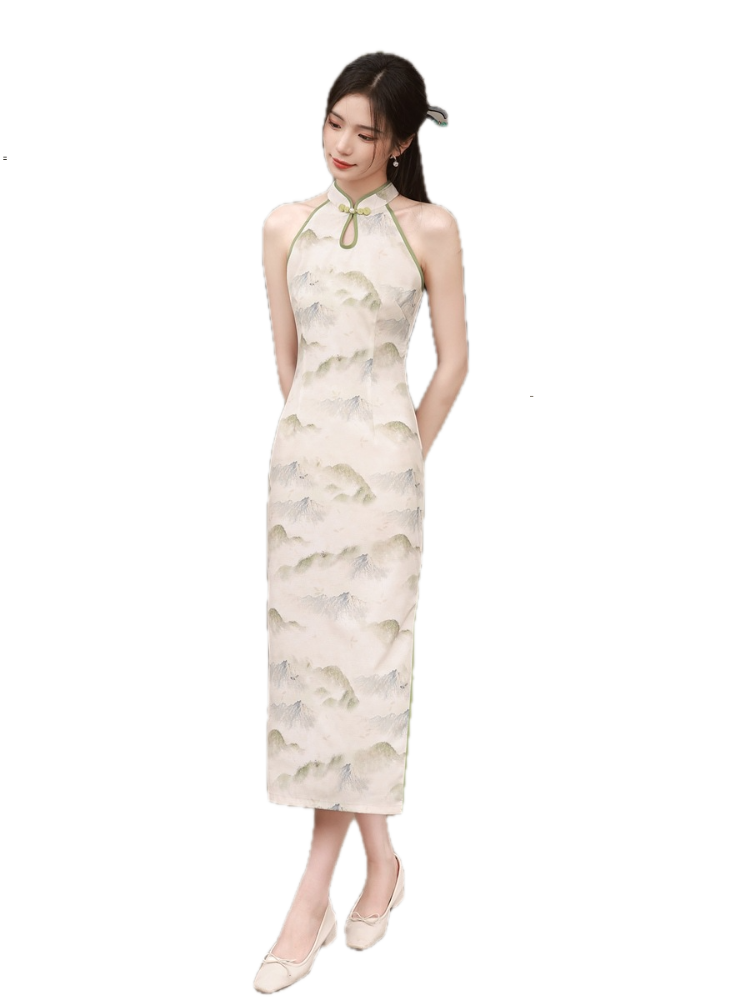 New Chinese-style Sleeveless Cheongsam