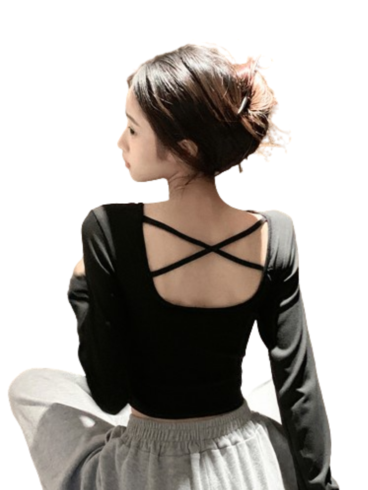 Early Autumn Pure Desire Open Back Long Sleeve T-Shirt