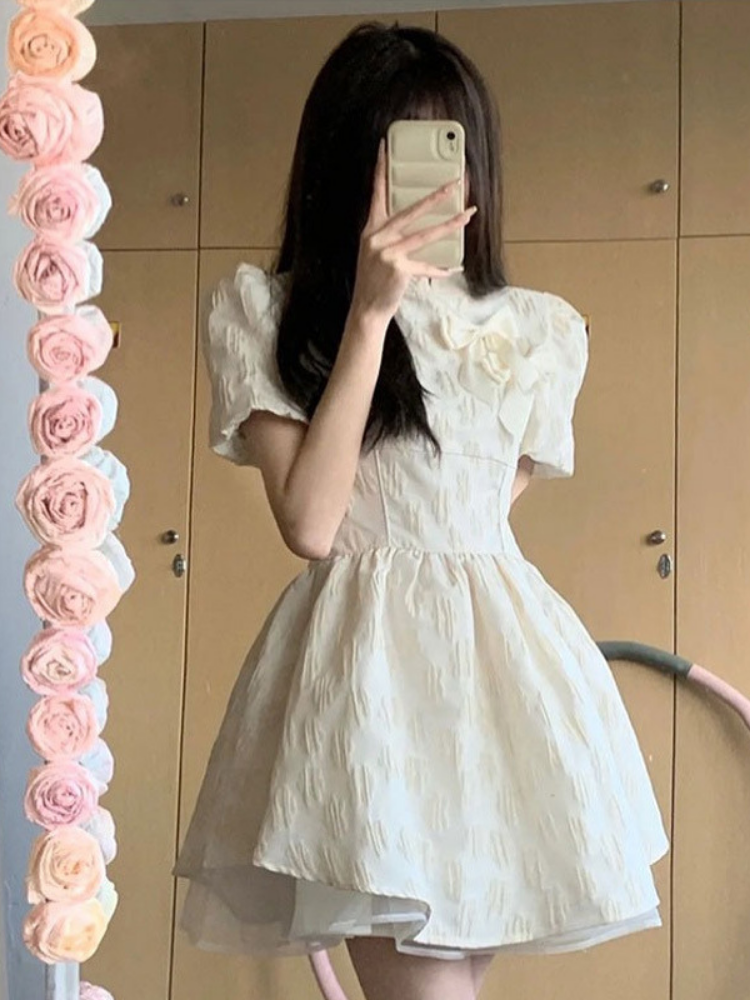 Sweet White Princess Puff Skirt