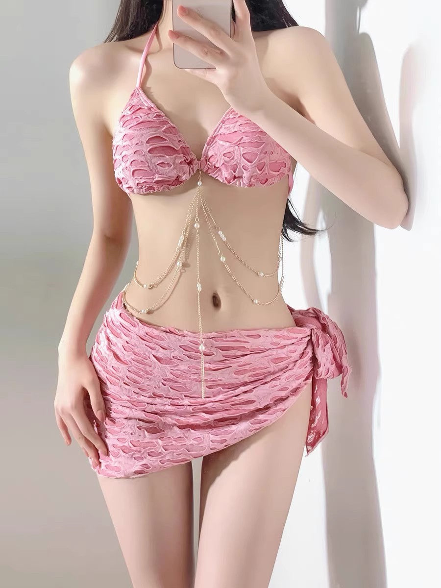 Swimming costume three-piece new sexy thin senior sense of gathering show figure